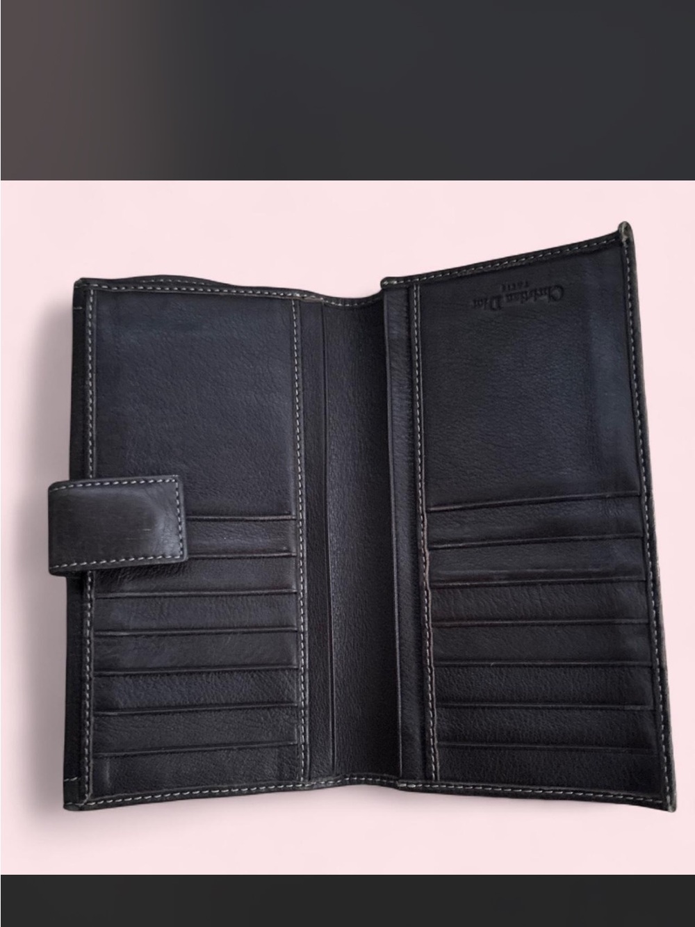 Dior saddle long wallet brown leather - Picture 4 of 8